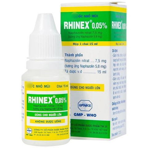 Rhinex Nhỏ Mũi Nguyên Lốc 10 Chai - Hỗ TGiảm Nghẹt Mũi