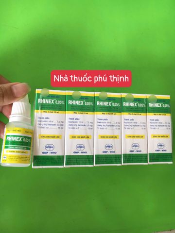 Rhinex Nhỏ Mũi Nguyên Lốc 10 Chai - Hỗ TGiảm Nghẹt Mũi