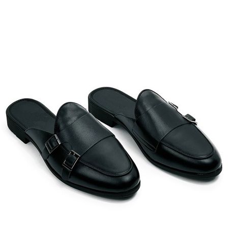 Giày Sục Nam Đính Khuy Cài Độc Đáo - Da Mờ Thời Trang, Đế Cao 3cm, Phong Cách Lịch Sự, Dễ Phối Đồ