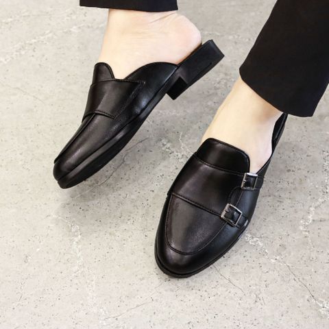 Giày Sục Nam Đính Khuy Cài Độc Đáo - Da Mờ Thời Trang, Đế Cao 3cm, Phong Cách Lịch Sự, Dễ Phối Đồ