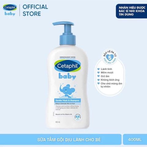 Sữa Tắm - Gội Cetaphil - Baby Gentle Wash & Shampoo 400ml