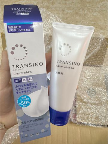 Sữa Rửa Mặt Transino Clear Wash Ex 100GR Nhật Bản - Làm Sạch Sâu, Cấp Ẩm Da, Dưỡng Sáng, Chất Lượng Cao, Mỹ Phẩm Nổi Tiếng