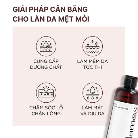Toner Cánh Kim Ngân Hoa Lalamos 250ml - Dưỡng Ẩm và Se Khít Lỗ Chân Lông, Phù Hợp Cho Da Nhạy Cảm