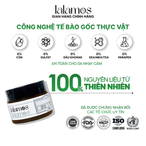 Kem Ngày Kim Ngân Hoa Lalamos 50ml - Dưỡng Trắng Sáng Da, Mờ Thâm, Cấp Ẩm Tối Ưu, Giúp Da Khỏe Mạnh tự nhiên