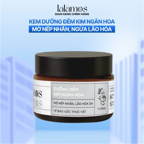 Kem Dưỡng Ban Đêm Kim Ngân Hoa Lalamos 50ml - Chống Lão Hóa, Sáng Da, Cấp Ẩm Sâu Cho Làn Da Căng Bóng Mịn Màng