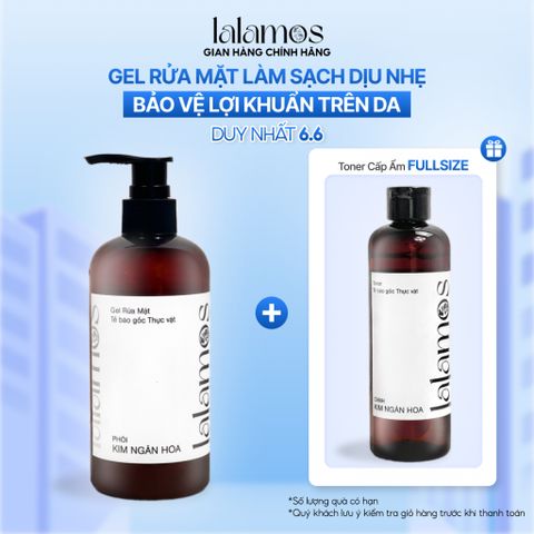 Sữa Rửa Mặt Lalamos Phôi Kim Ngân Hoa 280ml - Làm Sạch Sâu, Cấp Ẩm, Dưỡng Da Mềm Mại, An Toàn Cho Mọi Loại Da