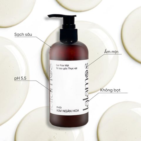 Sữa Rửa Mặt Lalamos Phôi Kim Ngân Hoa 280ml - Làm Sạch Sâu, Cấp Ẩm, Dưỡng Da Mềm Mại, An Toàn Cho Mọi Loại Da