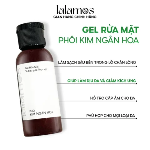 Sữa Rửa Mặt Lalamos Phôi Kim Ngân Hoa Cấp Ẩm 50ml - Sạch Sâu, Dưỡng Ẩm, An Toàn Cho Da Nhạy Cảm, Quà Tặng Tuyệt Vời