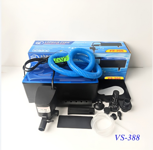 Bộ máy bơm + hộp lọc nước VIPSUN VS-388 - Thiết bị lọc nước cho hồ cá cảnh, sục oxy và giữ nước sạch, dễ dàng lắp đặt