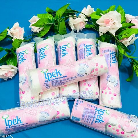 Combo 5 Bông Tẩy Trang Ipek Siêu Mềm Mịn 80 Miếng - Cotton Tự Nhiên Độc Quyền, Tẩy Trang Hiệu Quả Cho Da Nhạy Cảm