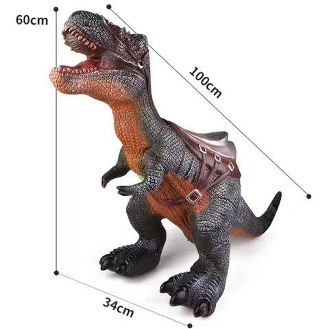 Mô Hình Khủng Long Cưỡi 100cm - Đồ Chơi Khủng Long Phát Ra Âm Thanh Dành Cho Bé