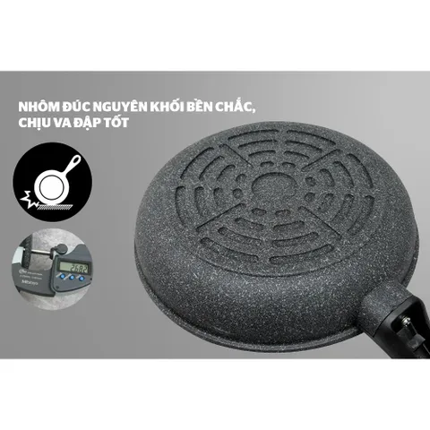 Chảo chống dính siêu bền đá 26cm SUNHOUSE SBD26