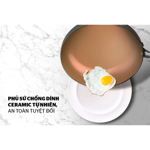 Chảo chiên Ceramic đáy từ SUNHOUSE SHG1128MCA