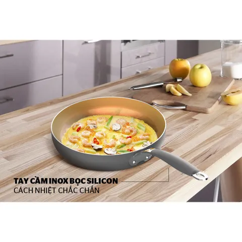 Chảo chiên Ceramic đáy từ SUNHOUSE SHG1128MCA