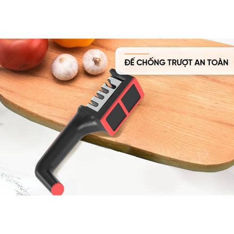 Mài Dao Kéo Cầm Tay 4 Rãnh SUNHOUSE KS-SH4 - Dụng Cụ Bếp Tiện Lợi, Lưỡi Thép Hợp Kim, Chất Liệu Nhựa PP Chắc Chắn