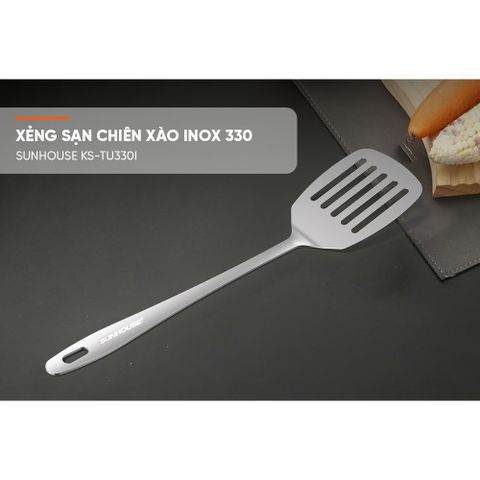 Xẻng Sạn Chiên Xào Inox 330mm SUNHOUSE KS-TU330I - Dụng Cụ Bếp Chất Lượng Cao, Thích Hợp Để Nấu Nướng Tiện Lợi