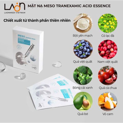 Hộp 10 miếng Mặt nạ Laonmedi Meso 30ml - Cấp ẩm và làm sáng da, kèm Kem Dưỡng Mắt 40ml chất lượng cao từ Hàn Quốc