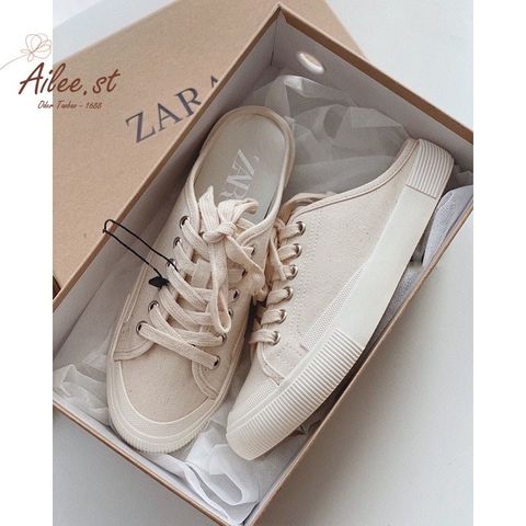 Giày Mules Sục Thể Thao Nữ Đế Bằng 3cm Ailee - Sneaker Basic Đạp Gót Thoải Mái, Thời Trang, Sale Full Box
