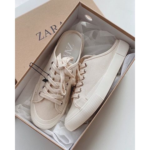Giày Mules Sục Thể Thao Nữ Đế Bằng 3cm Ailee - Sneaker Basic Đạp Gót Thoải Mái, Thời Trang, Sale Full Box