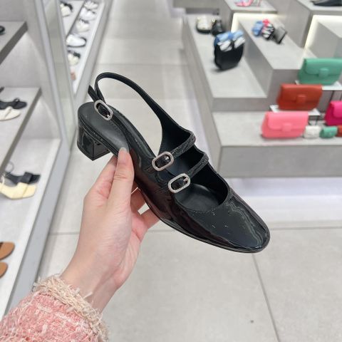 Giày búp bê nữ Mary Jane Double-Strap Slingback gót vuông mũi tròn Ailee 2244 - Thời trang nữ dễ phối đồ, sang trọng và thoải mái