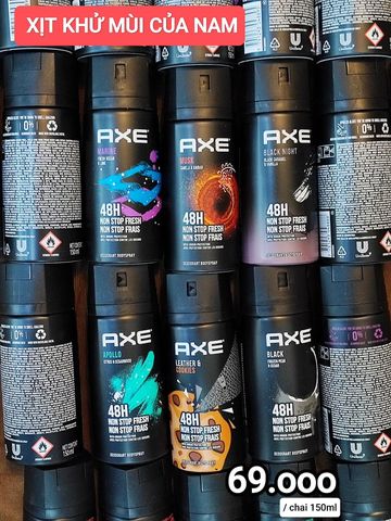 Xịt Khử Mùi Nam AXE Maximum Freshness Dark Temptation Deodorant 150ml