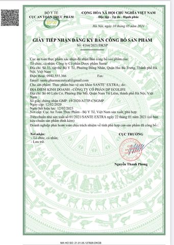 Thực phẩm hỗ trợ sức khỏe Sante extra (Hộp lớn: 20 viên)