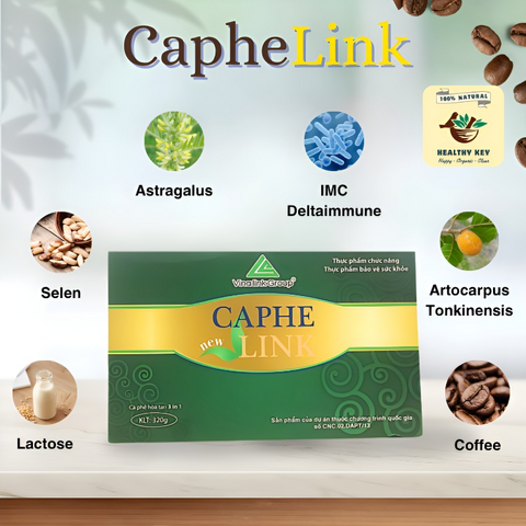 Cà Phê Link Nguyên Chất Decaf Thảo Mộc Rang Xay 320g - Tăng Cường Đề Kháng, Không Gây Bồn Chồn, Phù Hợp Người Nhạy Cảm Caffeine