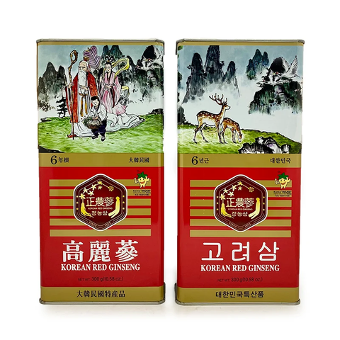Hồng Sâm Khô Hộp Thiếc Bio Hàn Quốc 300g - Tăng Cường Sức Khỏe, Hỗ Trợ Miễn Dịch, Phục Hồi Năng Lượng, Quà Tặng Sang Trọng