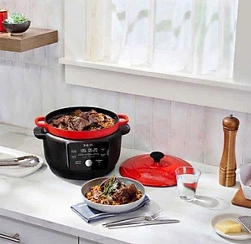 Nồi Nấu Chậm Instant Pot Dutch Oven 5.7L - Kiểu Dáng Sang Trọng, Đỏ/Trắng, Đun Nấu Thực Phẩm Hương Vị Tuyệt Hảo