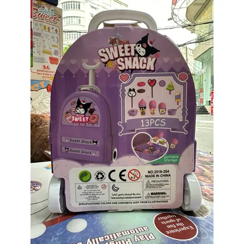 Hộp đồ chơi Vali kéo Kuromi Candy Sweet 2016-254 - Đồ chơi trẻ em dễ thương, phát triển sáng tạo và kỹ năng giao tiếp