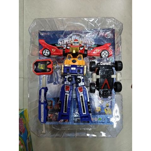 Hộp đồ chơi lắp ghép Robot biến hình Super Rangers 6688-A - Đồ chơi xếp hình ô tô Cơ Động cho bé