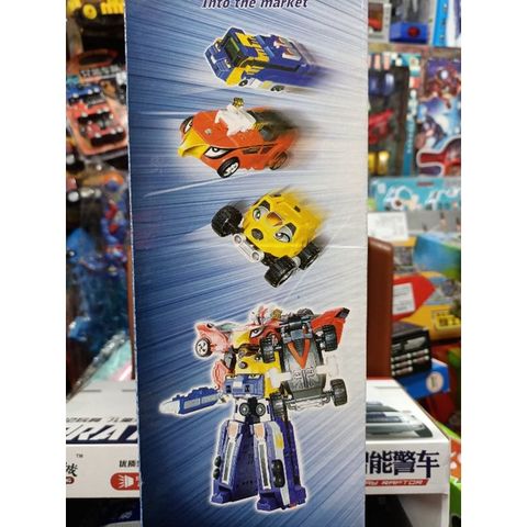 Hộp đồ chơi lắp ghép Robot biến hình Super Rangers 6688-A - Đồ chơi xếp hình ô tô Cơ Động cho bé