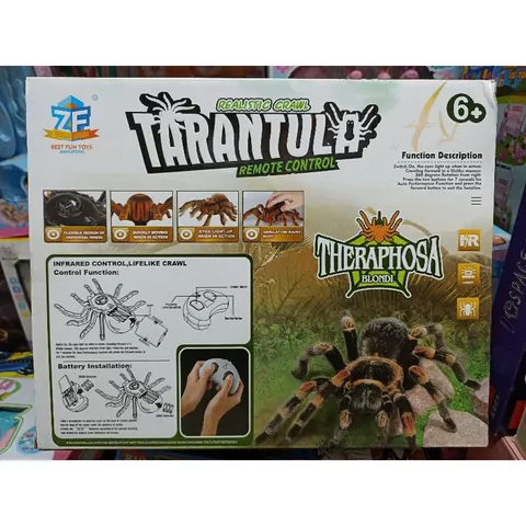 Hộp đồ chơi Con Nhện TARANTULA Điều Khiển Từ Xa - Phát Sáng 9986, Tặng Kèm Pin - Đồ Chơi Hấp Dẫn Cho Trẻ Em