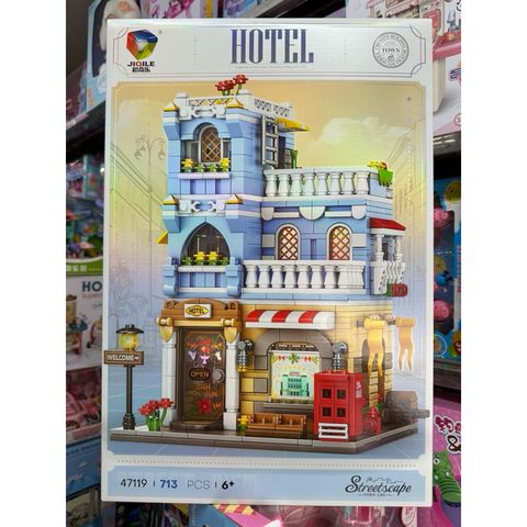 Hộp lê gô lắp ghép mô hình khách sạn HOTEL Streetscape TOWN LIFE 47119