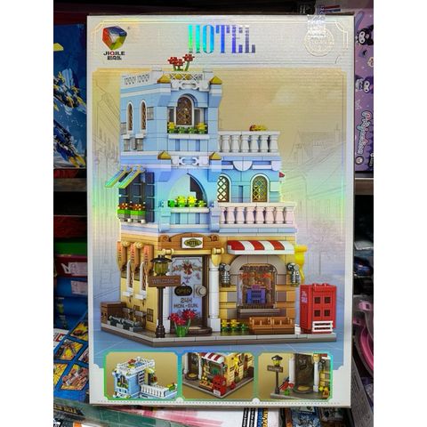 Hộp lê gô lắp ghép mô hình khách sạn HOTEL Streetscape TOWN LIFE 47119