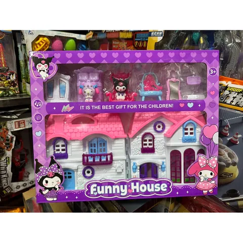 Hộp Đồ Chơi Mô Hình Nhà Kuromi Funny House Có Nhạc & Đèn Phát Sáng 5807 - Quà Tặng Dễ Thương Cho Trẻ Em