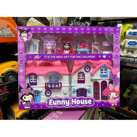 Hộp Đồ Chơi Mô Hình Nhà Kuromi Funny House Có Nhạc & Đèn Phát Sáng 5807 - Quà Tặng Dễ Thương Cho Trẻ Em
