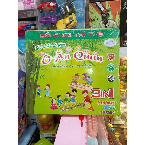 Hộp Đồ Chơi Trí Tuệ 3in1 - Ô Ăn Quan, Cờ Vây, và Cờ Ca Rô - Đồ Chơi Giáo Dục Phát Triển Tư Duy Trẻ Em