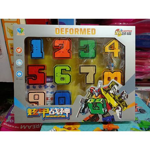 Hộp Đồ Chơi Lắp Ghép Chữ Số Biến Hình Thành Robot Deformed Letters 788-74 - Đồ Chơi Xếp Hình Sáng Tạo cho Trẻ Em