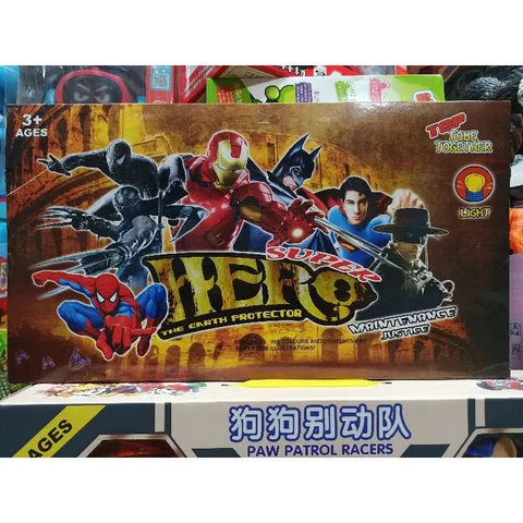 Hộp Đồ Chơi Mô Hình 5 Nhân Vật Siêu Anh Hùng Phát Sáng - Đồ Chơi Trẻ Em Thú Vị, Quà Tặng Fan Siêu Anh Hùng