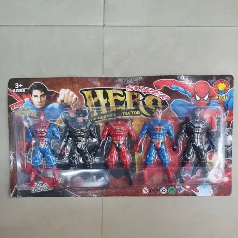 Hộp Đồ Chơi Mô Hình 5 Nhân Vật Siêu Anh Hùng Phát Sáng - Đồ Chơi Trẻ Em Thú Vị, Quà Tặng Fan Siêu Anh Hùng