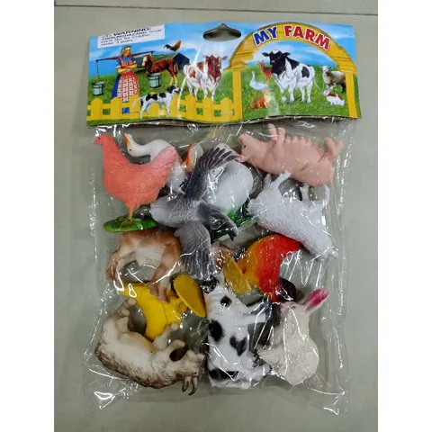 Bộ Đồ Chơi Động Vật MY FARM - Mô Hình 12 Con Thú Nhà Cho Trẻ Em - Đồ Chơi Giáo Dục Sáng Tạo
