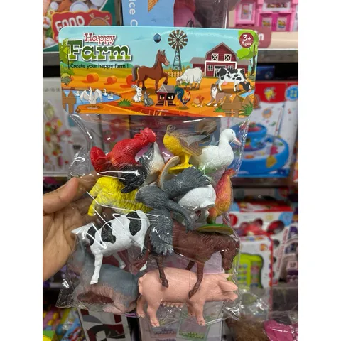Bộ Đồ Chơi Động Vật MY FARM - Mô Hình 12 Con Thú Nhà Cho Trẻ Em - Đồ Chơi Giáo Dục Sáng Tạo
