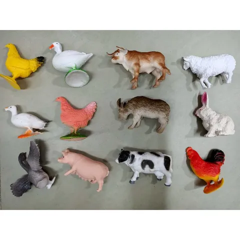 Bộ Đồ Chơi Động Vật MY FARM - Mô Hình 12 Con Thú Nhà Cho Trẻ Em - Đồ Chơi Giáo Dục Sáng Tạo