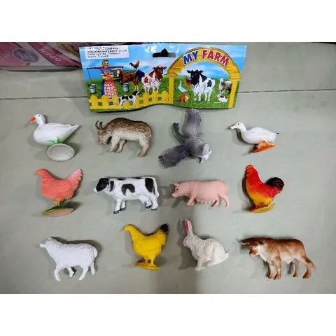 Bộ Đồ Chơi Động Vật MY FARM - Mô Hình 12 Con Thú Nhà Cho Trẻ Em - Đồ Chơi Giáo Dục Sáng Tạo