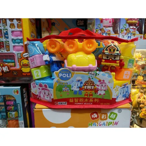 Bộ đồ chơi Xếp hình ROBOCAR POLI FUNNY BLOCK 3620 (giao màu ngẫu nhiên)