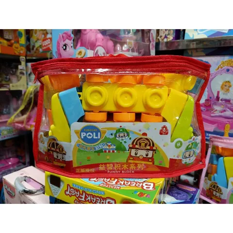 Bộ đồ chơi Xếp hình ROBOCAR POLI FUNNY BLOCK 3620 (giao màu ngẫu nhiên)