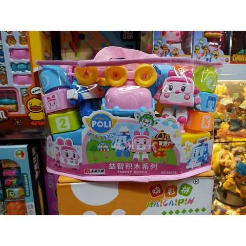 Bộ đồ chơi Xếp hình ROBOCAR POLI FUNNY BLOCK 3620 (giao màu ngẫu nhiên)