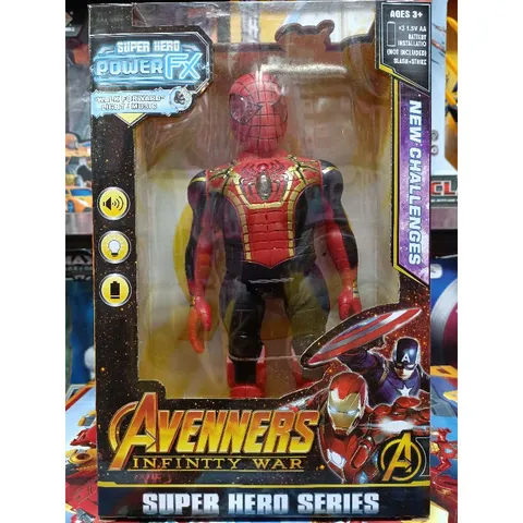 Mô Hình Nhân Vật Người Nhện Spider-Man Lắp Pin, Có Nhạc & Đèn Phát Sáng - Đồ Chơi Điều Khiển Từ Xa Thú Vị Cho Fan Marvel
