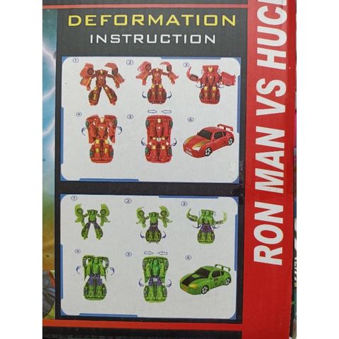 Hộp đồ chơi lắp ghép Robot Biến Hình Avengers - Chơi và Khám Phá Xe Ô Tô Siêu Anh Hùng cho Trẻ Em